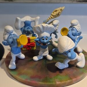 🤑🤗 3/15 $ Smurfs Figurine Set with Musical Instruments